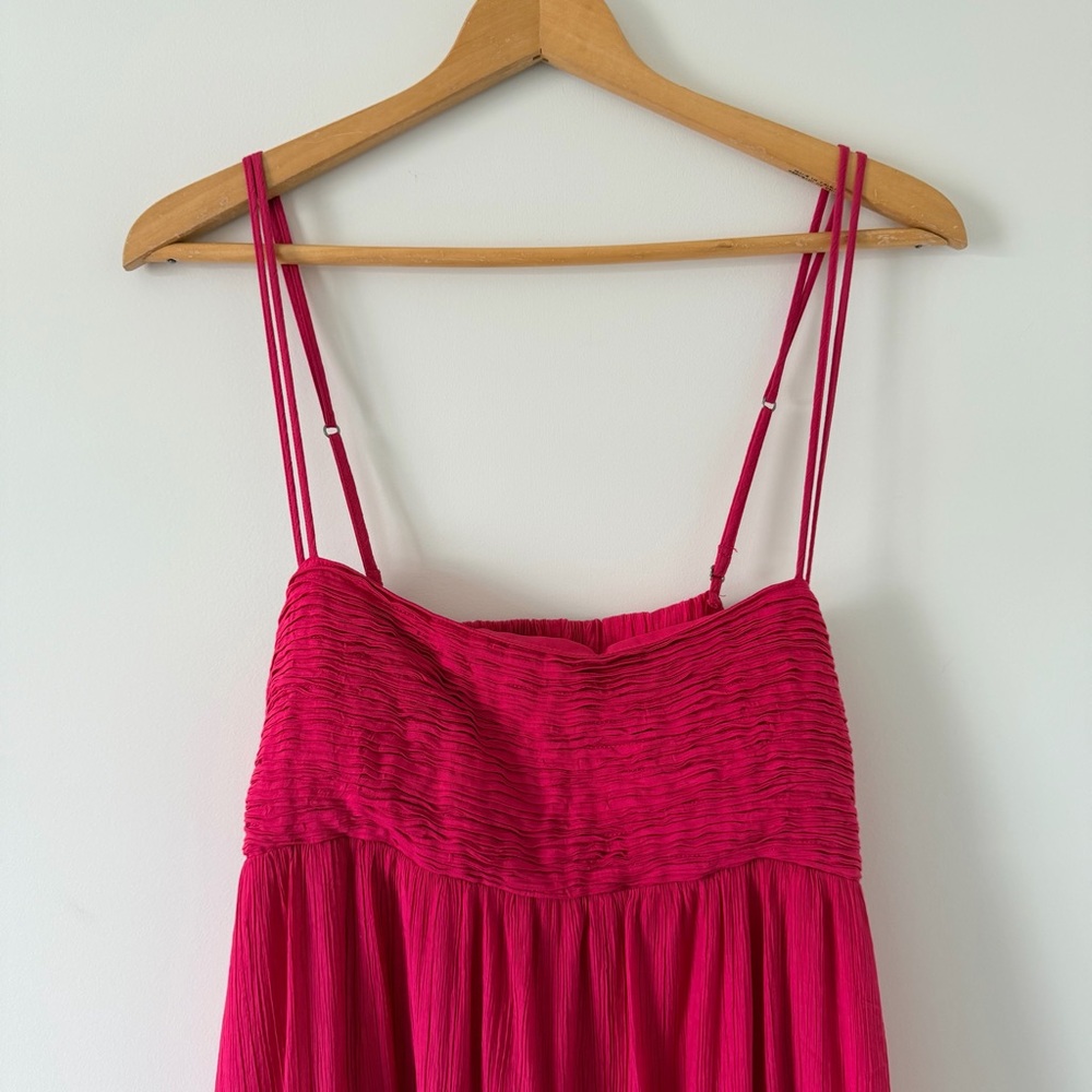 Abercrombie & Fitch Pink Crepe Midi Dress - Picture 6 of 10
